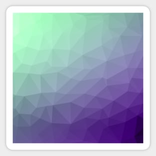 Purple green ombre gradient geometric mesh pattern Sticker